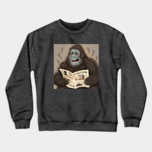 Bigfoot Always Turns Straight to the Comic Strips Crewneck Sweatshirt